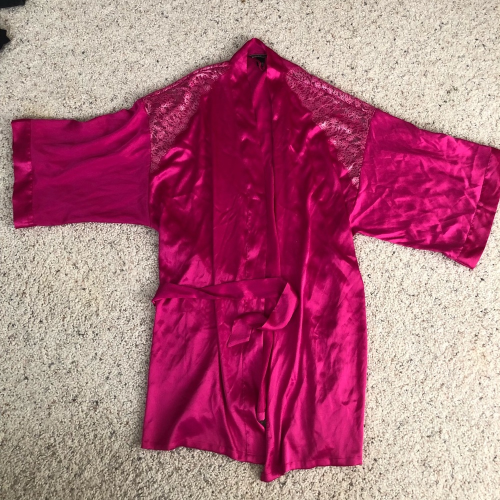 Victoria’s Secret hot pink silky robe